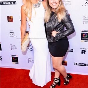 Lulu’s long white beaded gown - STUNNING!